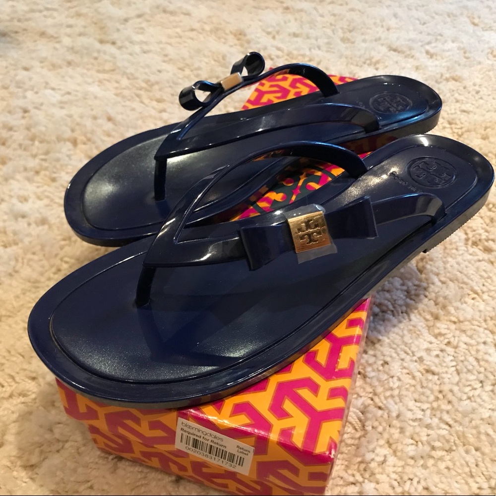 Tory Burch Navy Blue Classic Sandal
